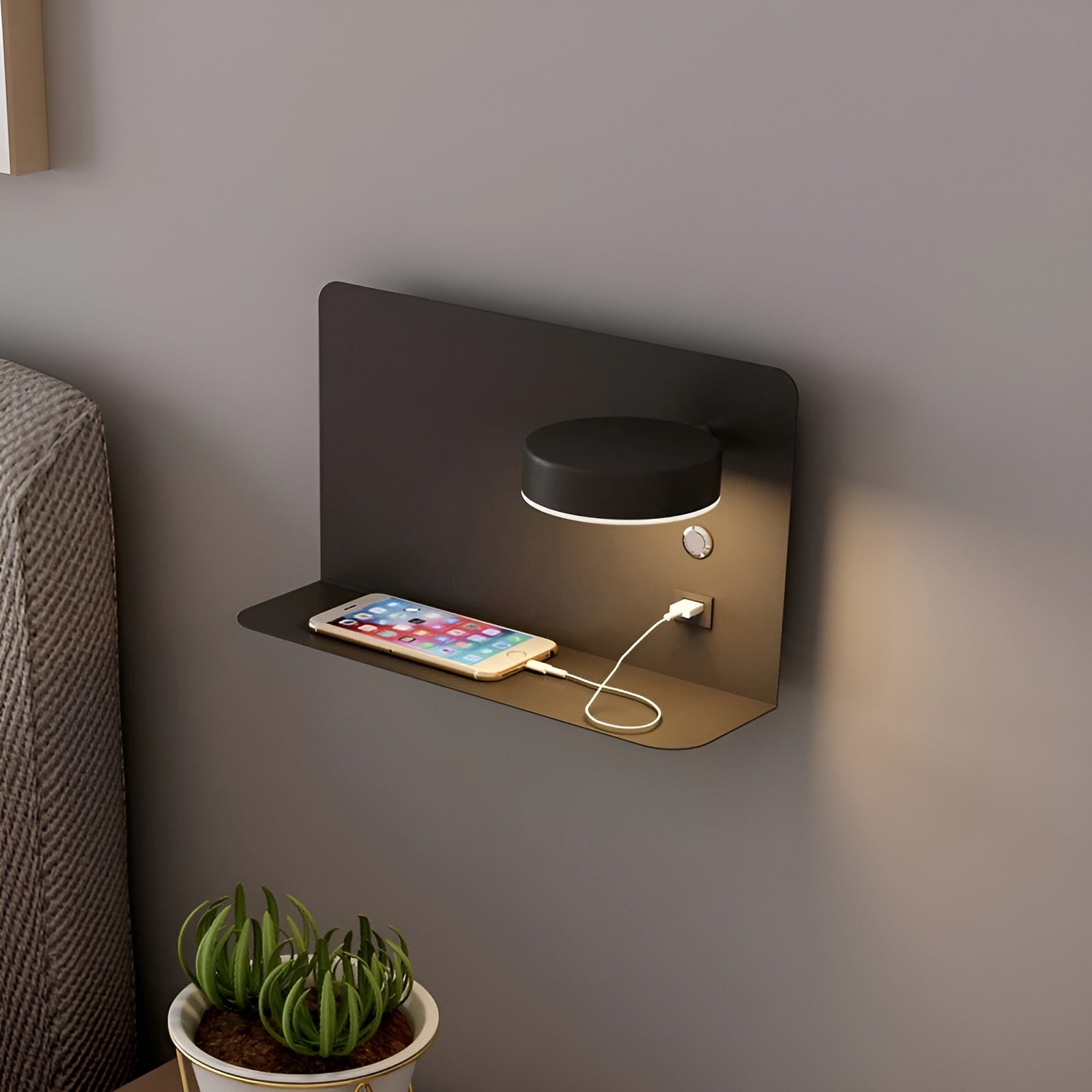 BowLift | Wall lamp – Rechargeable elegance with USB LED lighting for a luxurious atmosphere