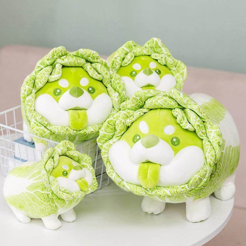 BowLift | Cute Vegetable Cabbage Stuffed Dog Pillow