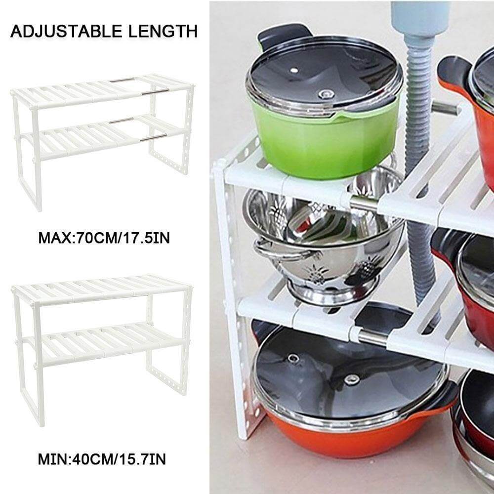 BowLift | Adjustable Double Layer Kitchen Dish Storage Rack