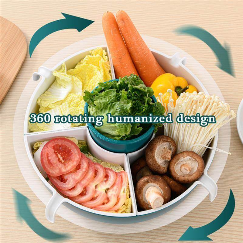 BowLift | Rotatable Vegetable Drain Basket Serving Tray