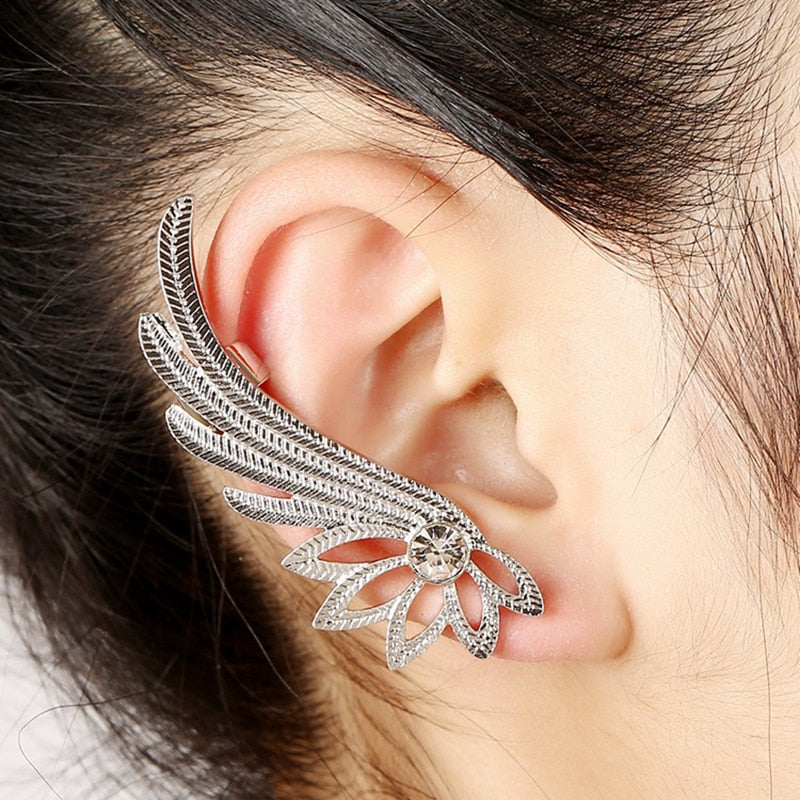 BowLift | Fashion Alloy Feather Ear cuff Clip on Earrings