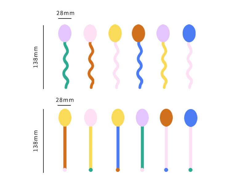 BowLift | Fun Wavy Glass Dessert Spoons