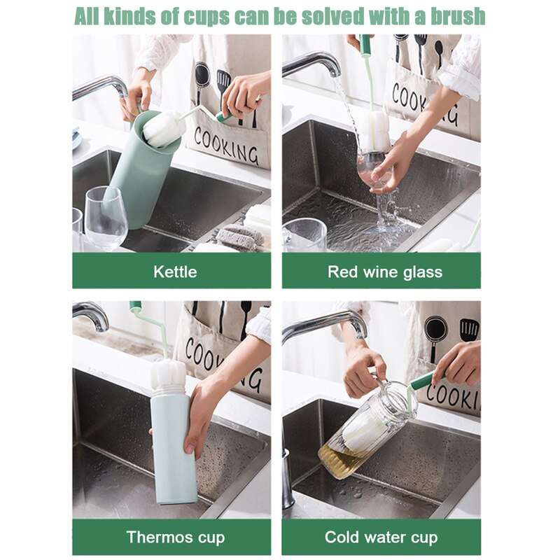 BowLift | Rotating Long Handle Bottle Glass Cleaner