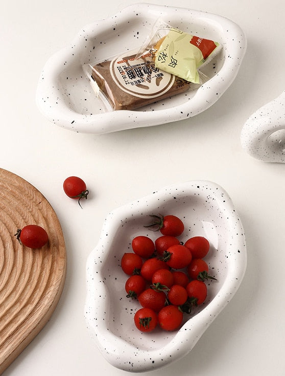 BowLift | Cookies & chrome-plated ceramic tray and bowl