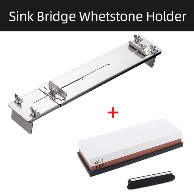 BowLift | Adjustable Stone Base Sink Knife Sharpener Holder