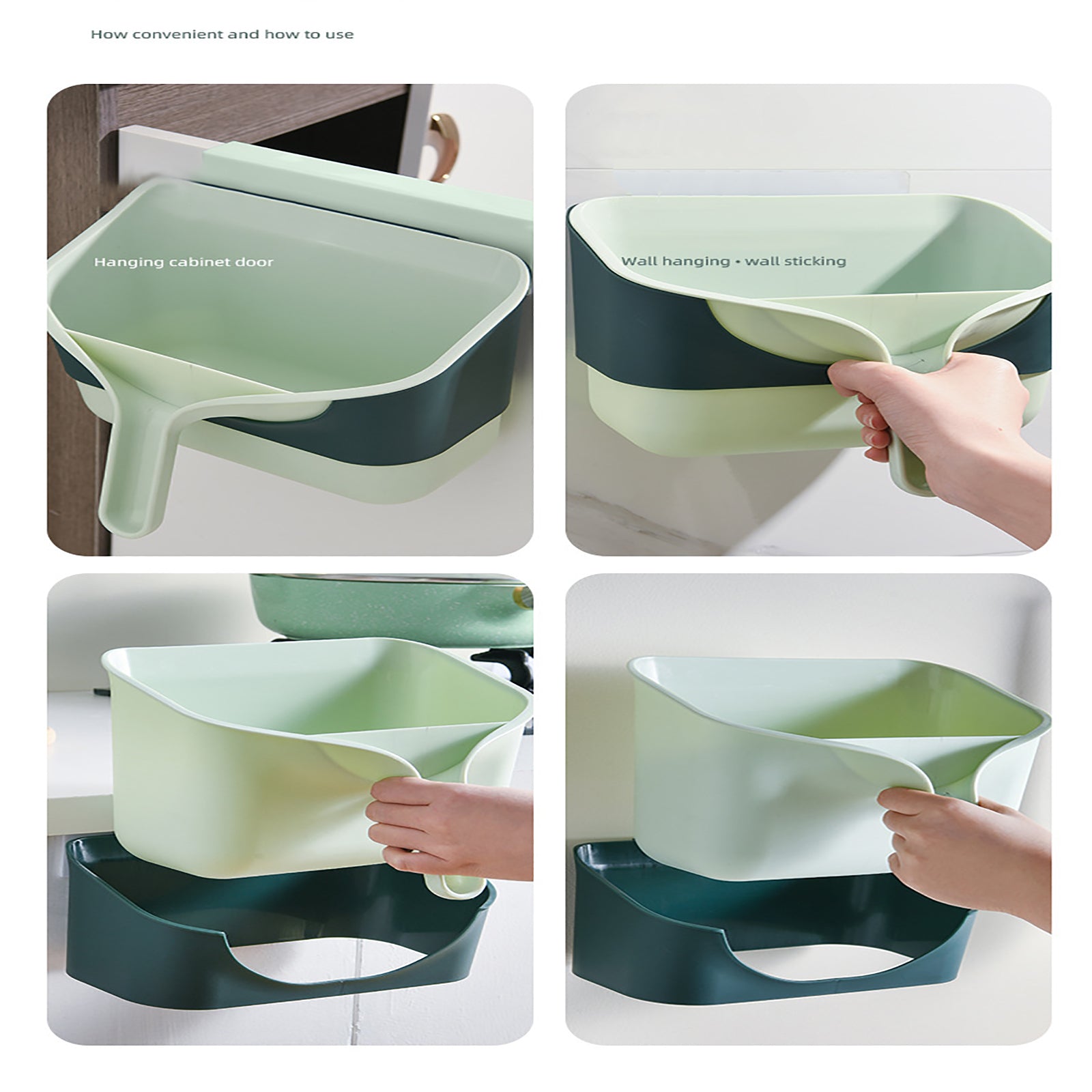 BowLift | Cabinet Door Removable Kitchen Trash Can