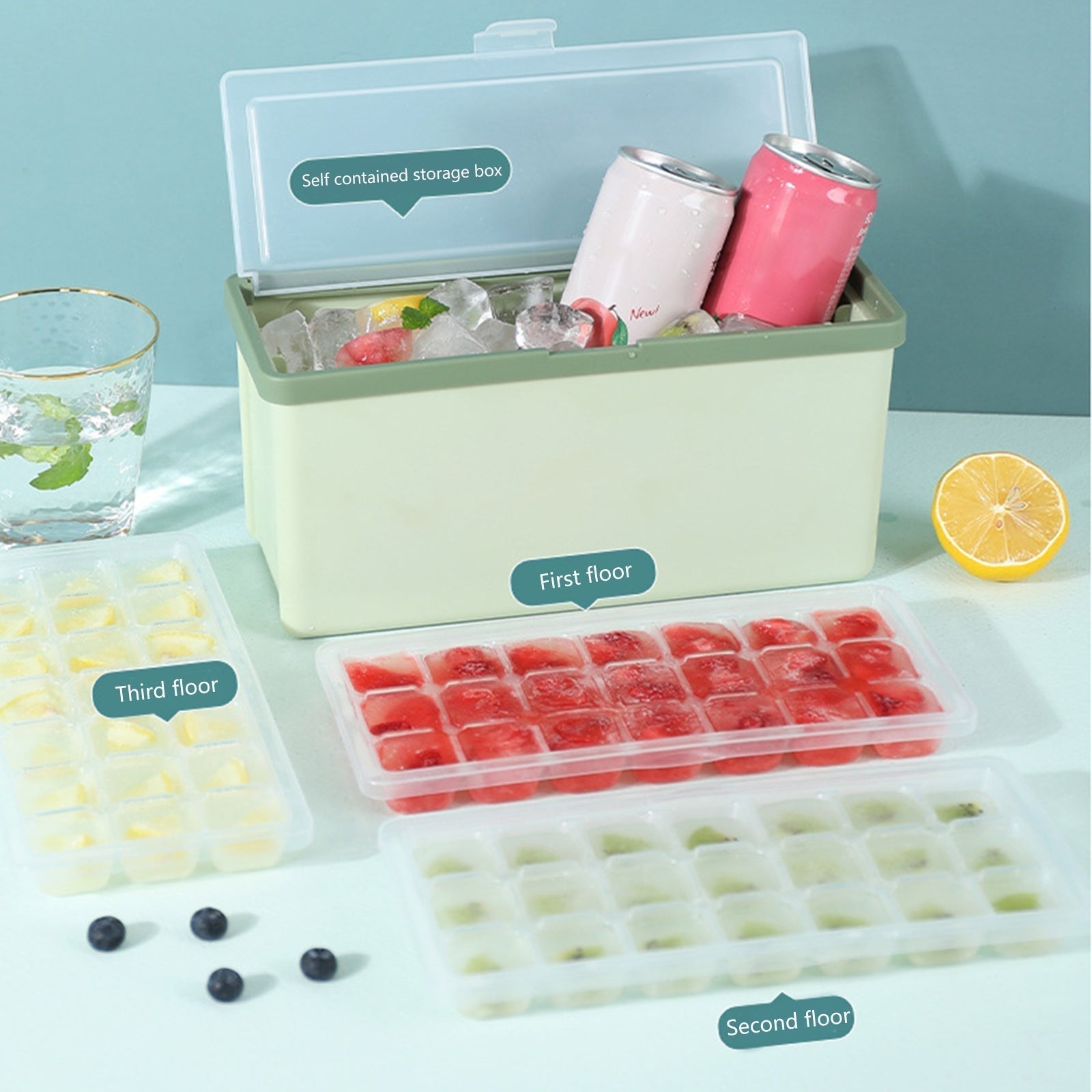 BowLift | Three-Layer Ice Cube Tray Box