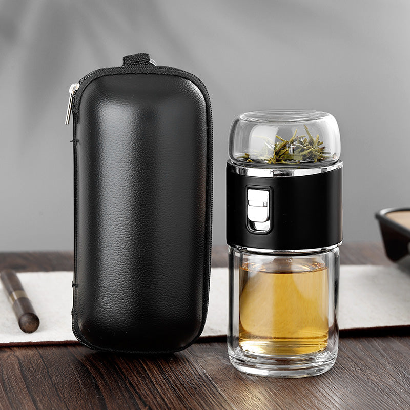 BowLift | Double Glass Tea Infuser Thermos Bottle