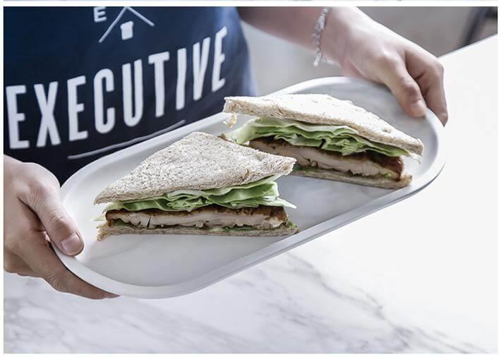 BowLift | Top grade Oval Ceramic Food Plate