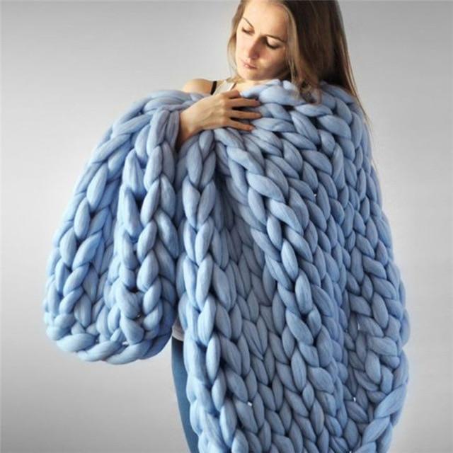 BowLift | Handmade Chunky Knit Blanket Comfy & Warm - 80 x100 cm