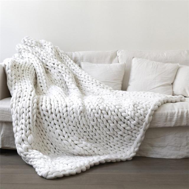 BowLift | Handmade Chunky Knit Blanket Comfy & Warm - 80 x100 cm