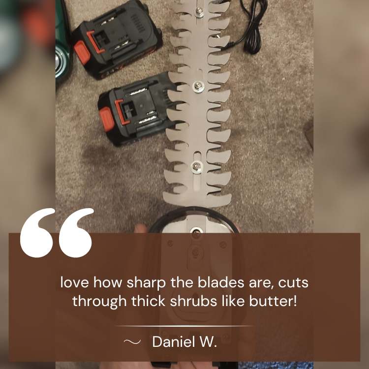 BowLift | Cordless Hedge & Shrub Trimmer | 2-in-1 Cutting Heads, Lightweight & Ergonomic for Effortless Garden Maintenance