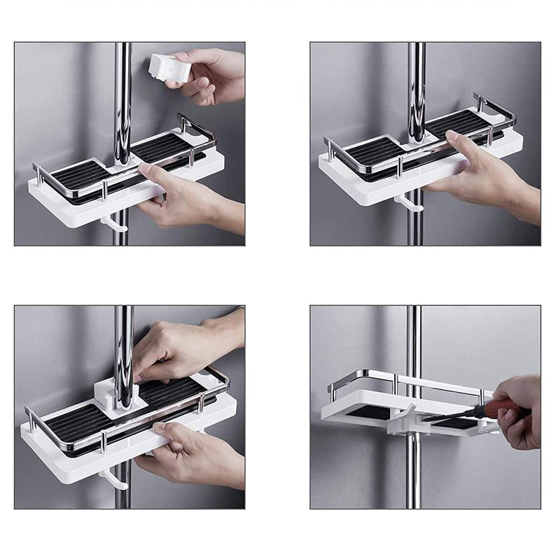BowLift | Bathroom Rod Shower Shelf Holder