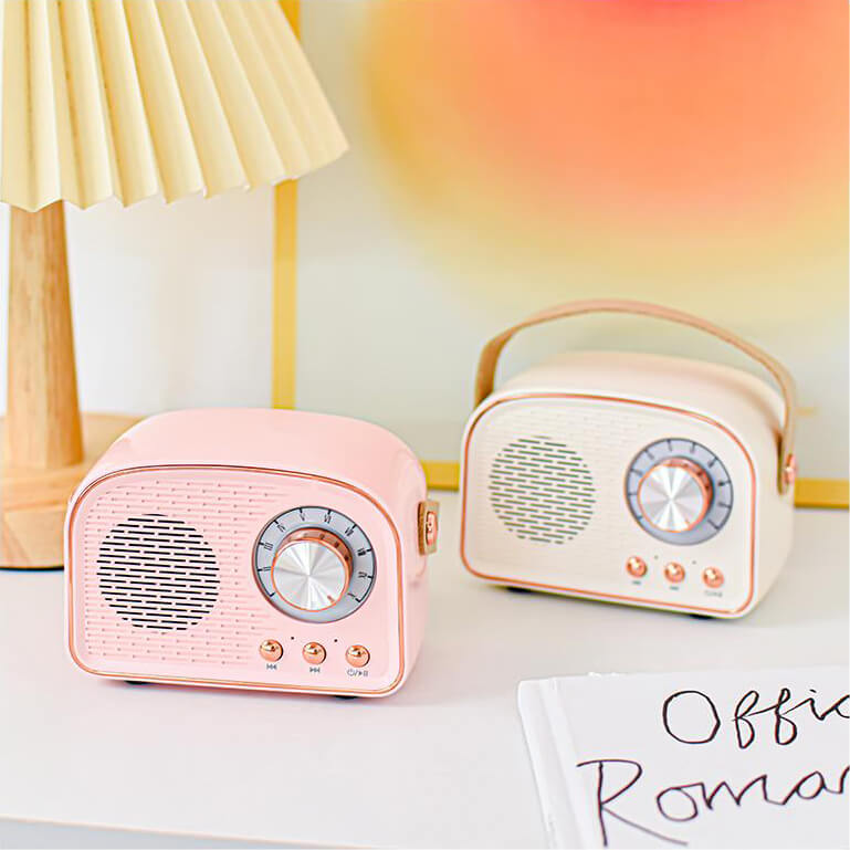 BowLift | Retro Round Radio Bluetooth Speaker | Wireless | Portable | Stylish Sound for Home & On-the-go