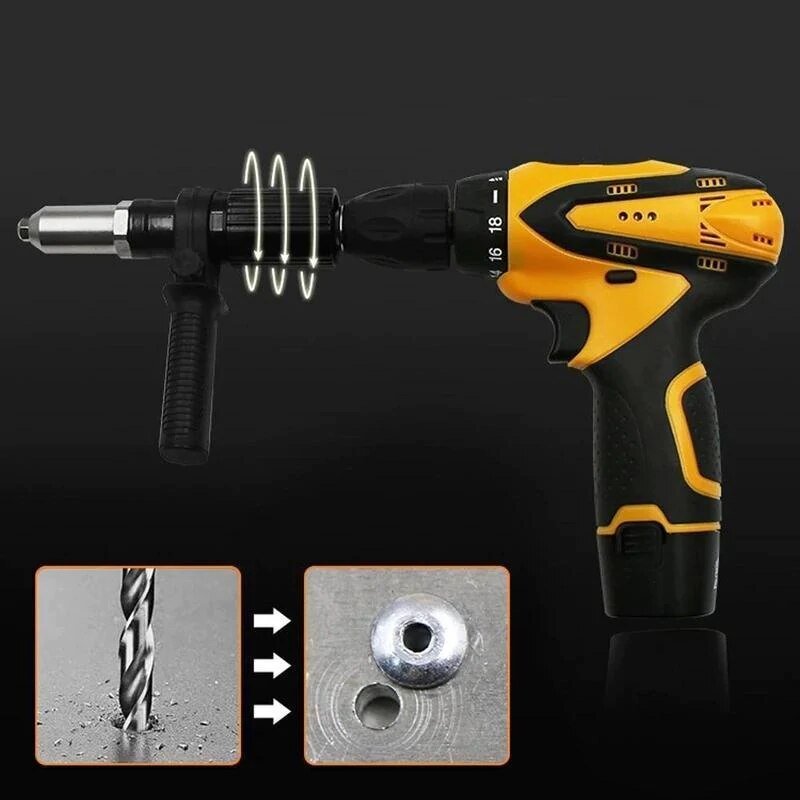 BowLift | DrillRivet Quick – Universal Adapter for Electric Drill Riveting