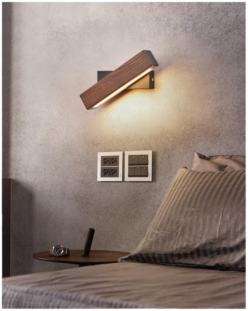 BowLift | Rotatable Wood LED Wall Lamp - Jasper