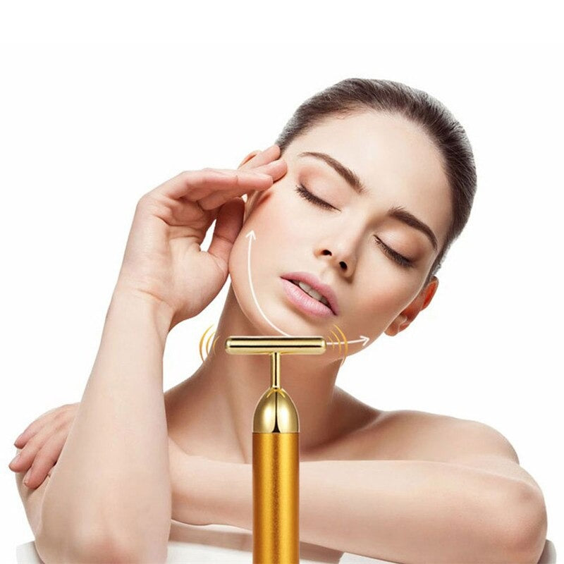 BowLift | Energy 24K Gold T Beauty Bar Facial Roller Massager