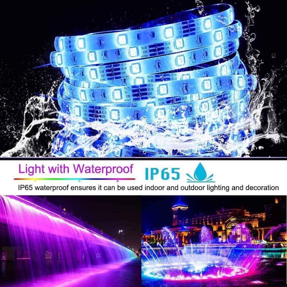 BowLift | LED Light Strip, 30 m, 15 m, Music Synchronization, Bluetooth, 5050, RGB Ambient Light with Remote Control