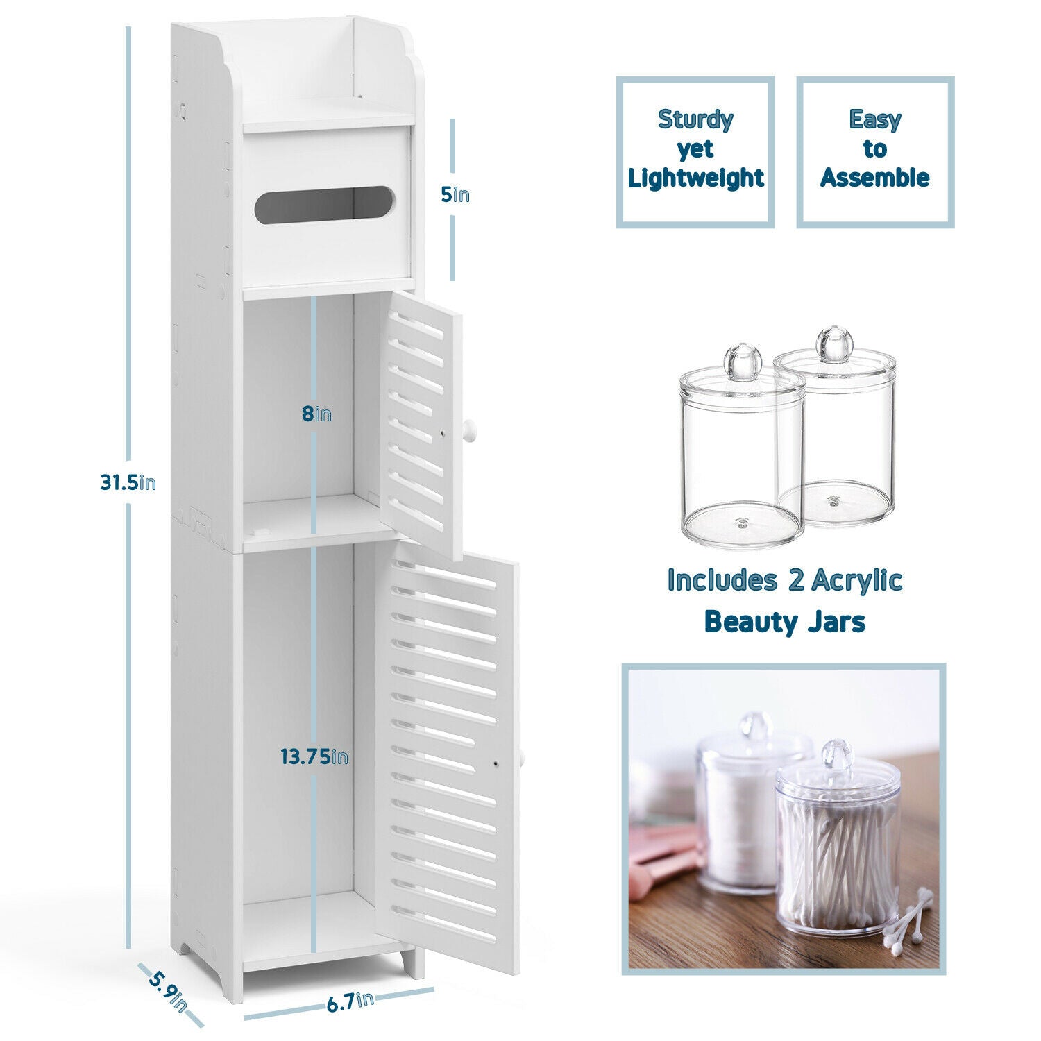 BowLift | Bathroom Storage Floor Cabinet