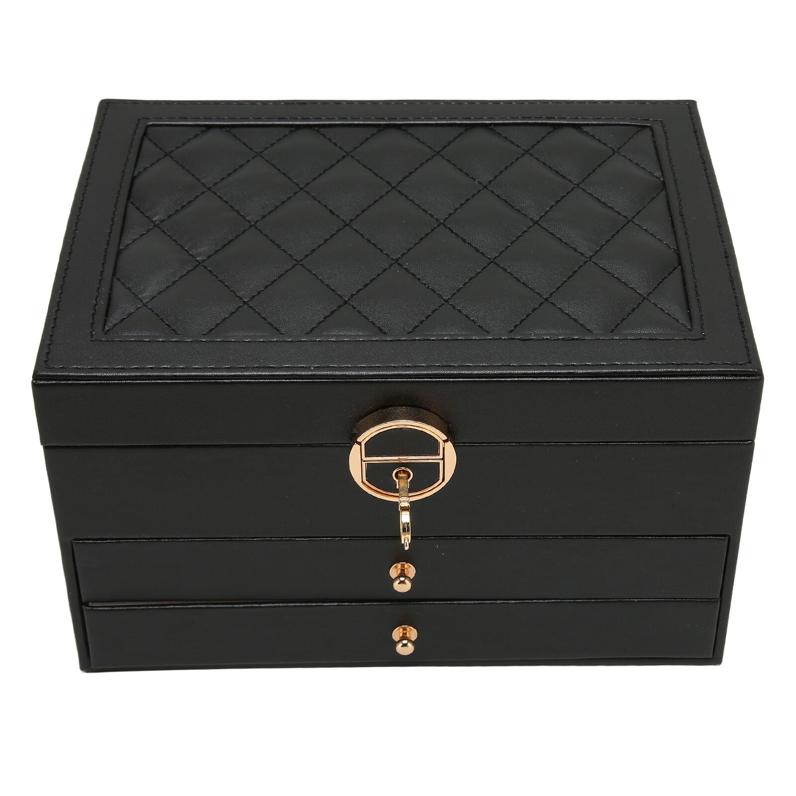 BowLift | Jewelry Box Leather | Lockable Multi-Layer Storage Organizer