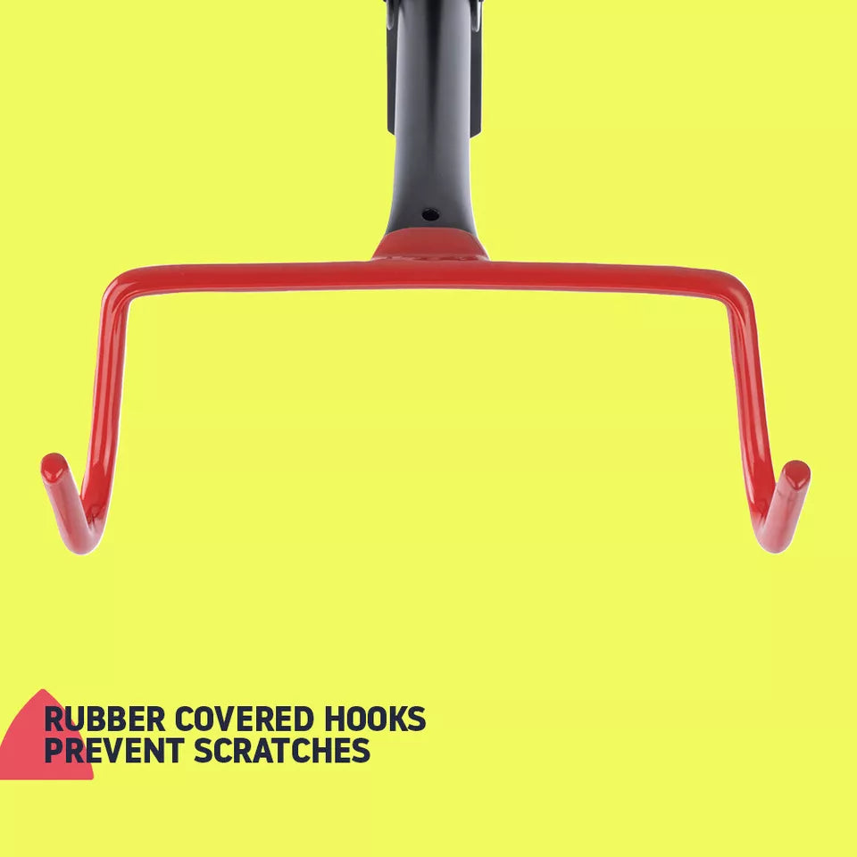 BowLift | Folding Bike Wall Hook – Space-Saving Bike Hook with Protective Hooks