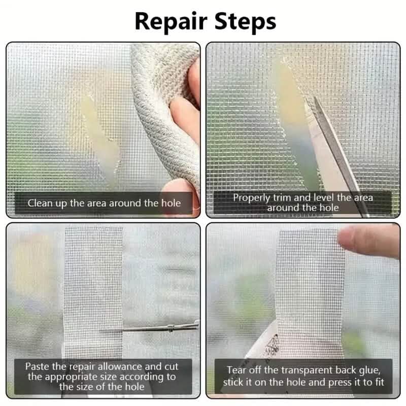 BowLift | Self-adhesive window screen tape net repair patch