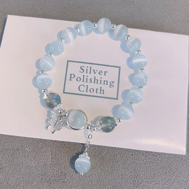 BowLift | Imitation Cat's Eye Crystal Butterfly Bracelet