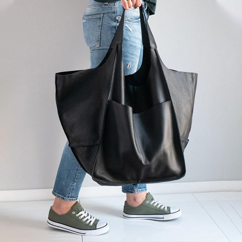 BowLift | Oversized leather weekend handbags for women