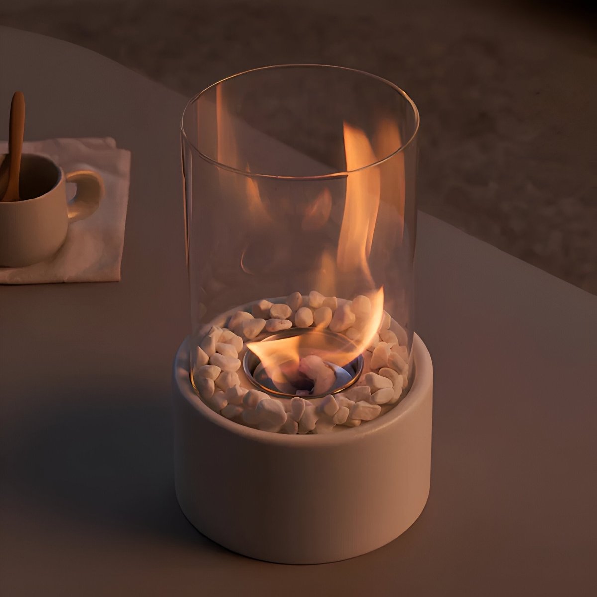 BowLift | FLAREVO – Elegant Table Fireplace with Smoke-Free Bioethanol Combustion