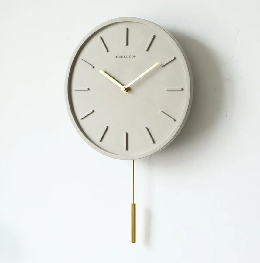 BowLift | PendulumCraft - Scandinavian Cement Wall Clock