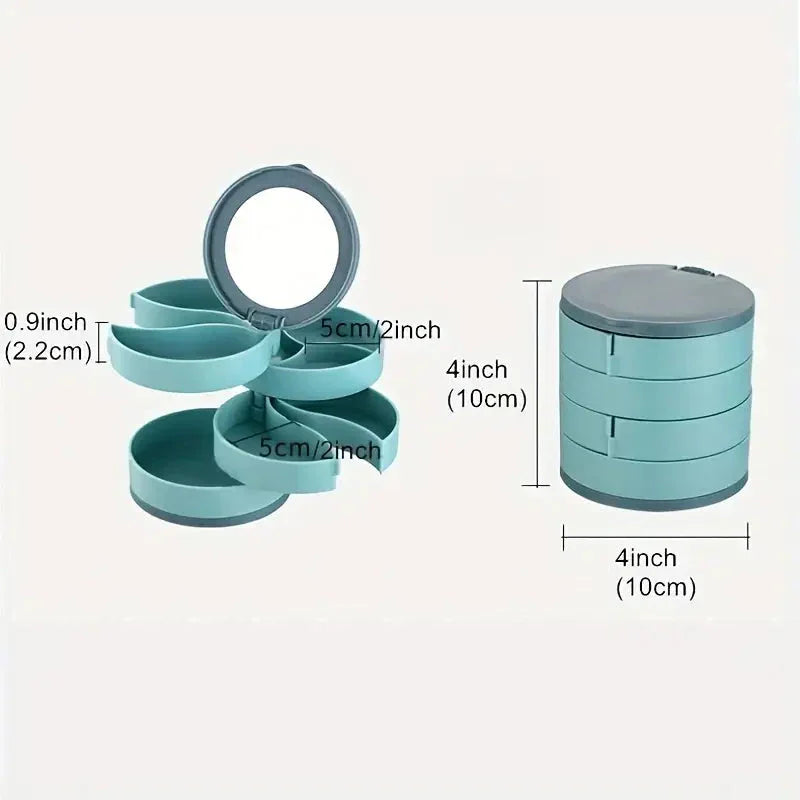 BowLift | Perfect Gift-4 Layer Rotatable Jewelry Storage Box