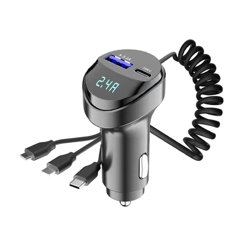 BowLift | Fast charging car adapter with 3-in-1 charging cable