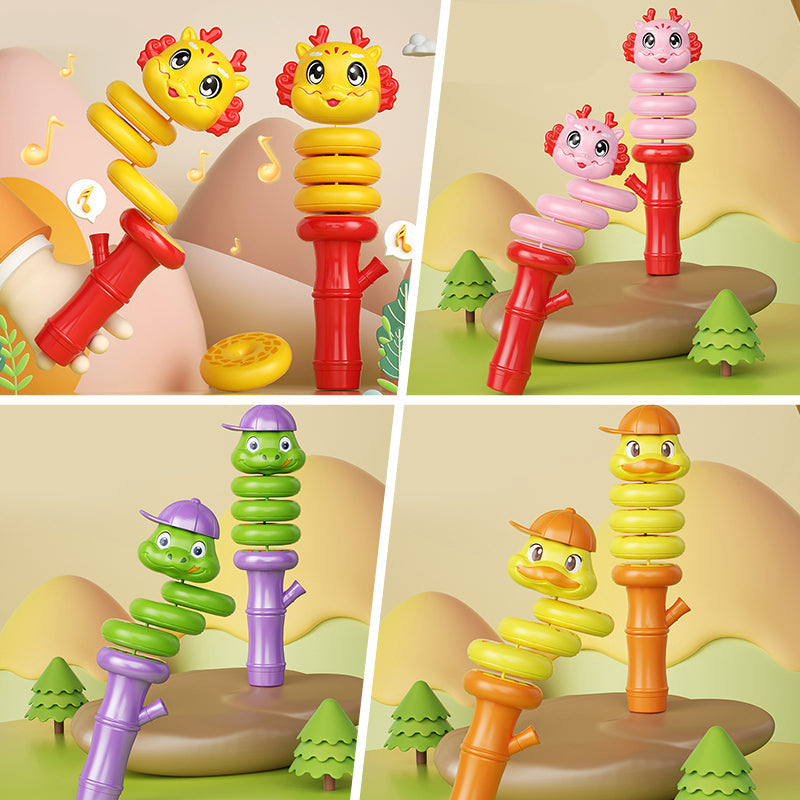 BowLift | Cartoon Animal Shape Snake Twisting Hand Held Whistle Toy