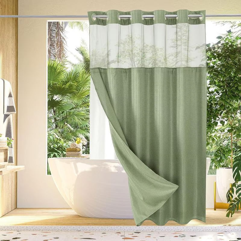 BowLift | Shower curtain with waffle pattern