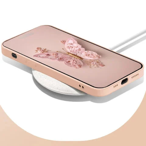 BowLift | Flat 3D glass case with butterfly pattern for iPhone
