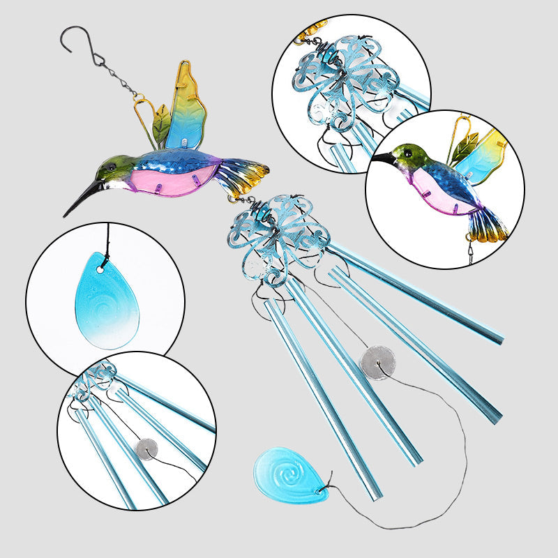 BowLift | Hummingbird and dragonfly Wind chime garden decoration