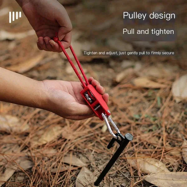 BowLift | Portable Adjustable Fix Tent High Strength Quick Release Pulley Camping Rope