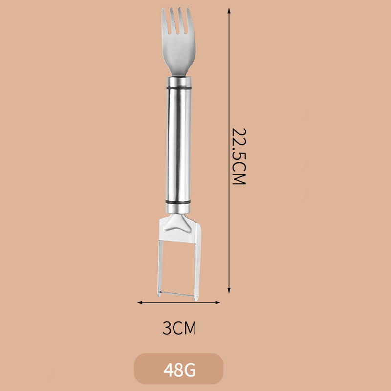 BowLift | 2-in-1 watermelon knife and fork in stainless steel