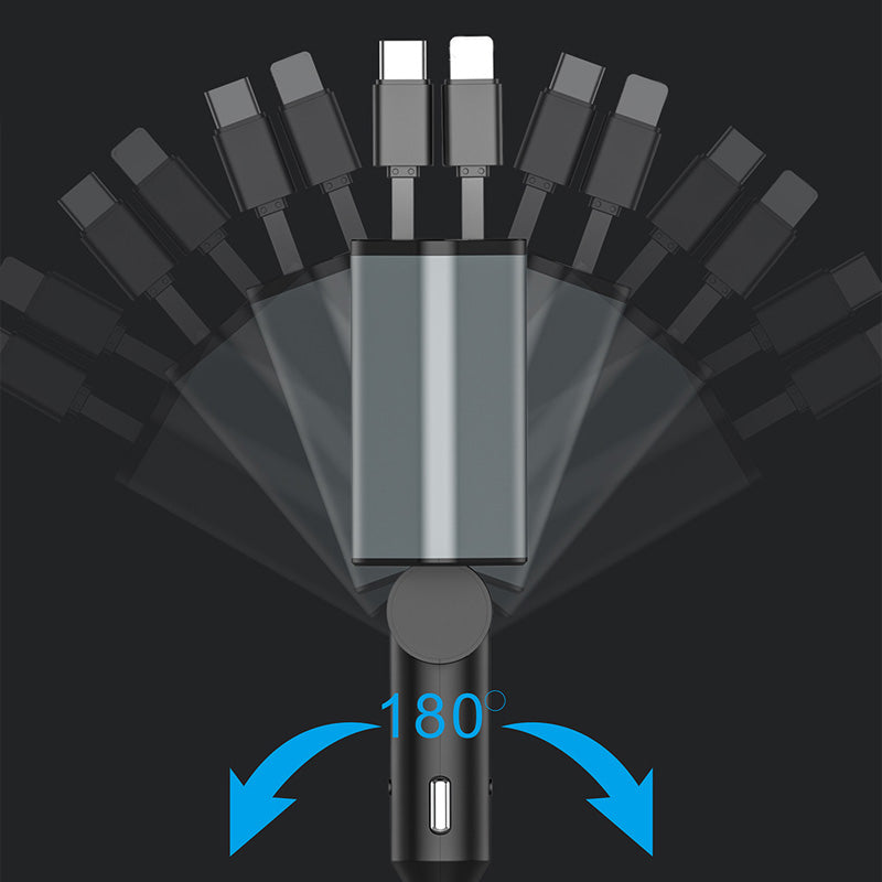 BowLift | 4-in-1 fast charger and retractable car charger