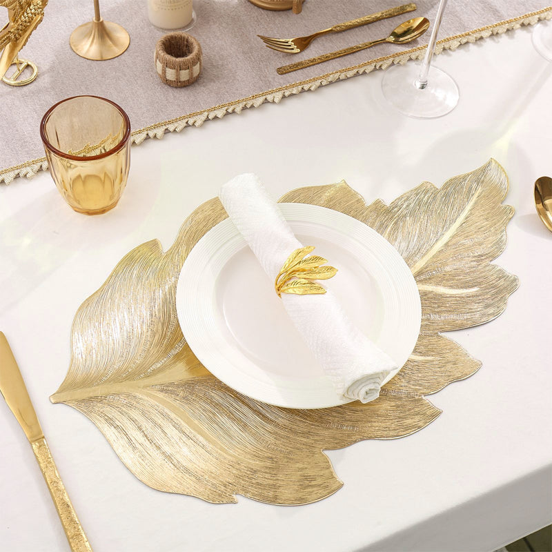 BowLift | Gold Leaf Luxury Placemat – 3D Elegant Table Mat made of PVC