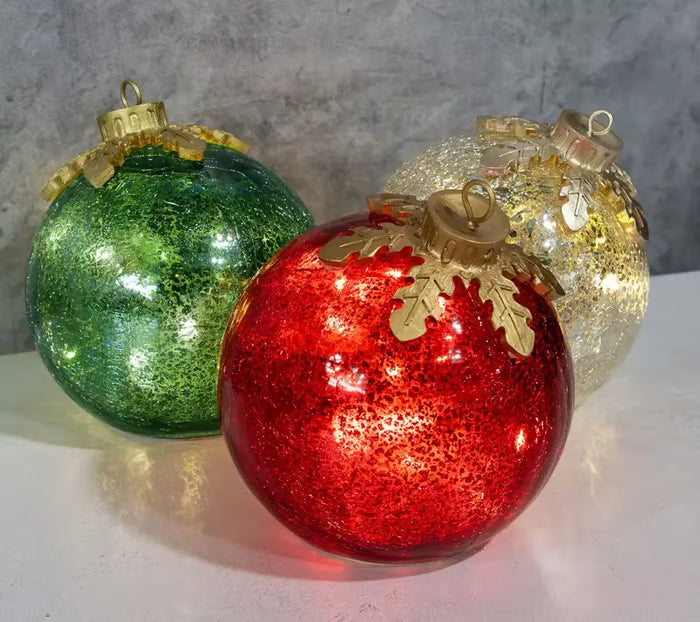 BowLift | GlowSphere LED Christmas Ball – Warm Ambient Lighting with Timer Function