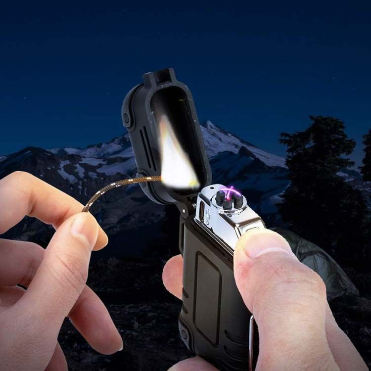 BowLift | Electric Double Arc Lighter | Rechargeable, Windproof & Ideal for Camping and Outdoor Adventures