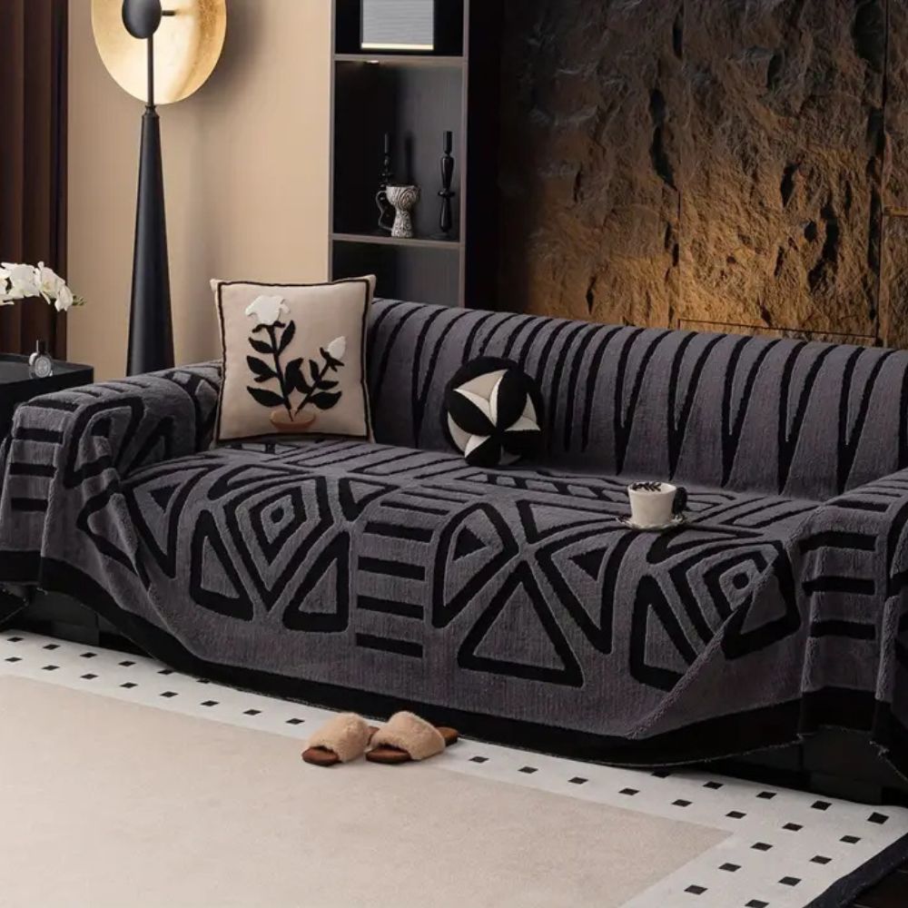 BowLift | Modern Geometric Sofa Cover Cotton Blend