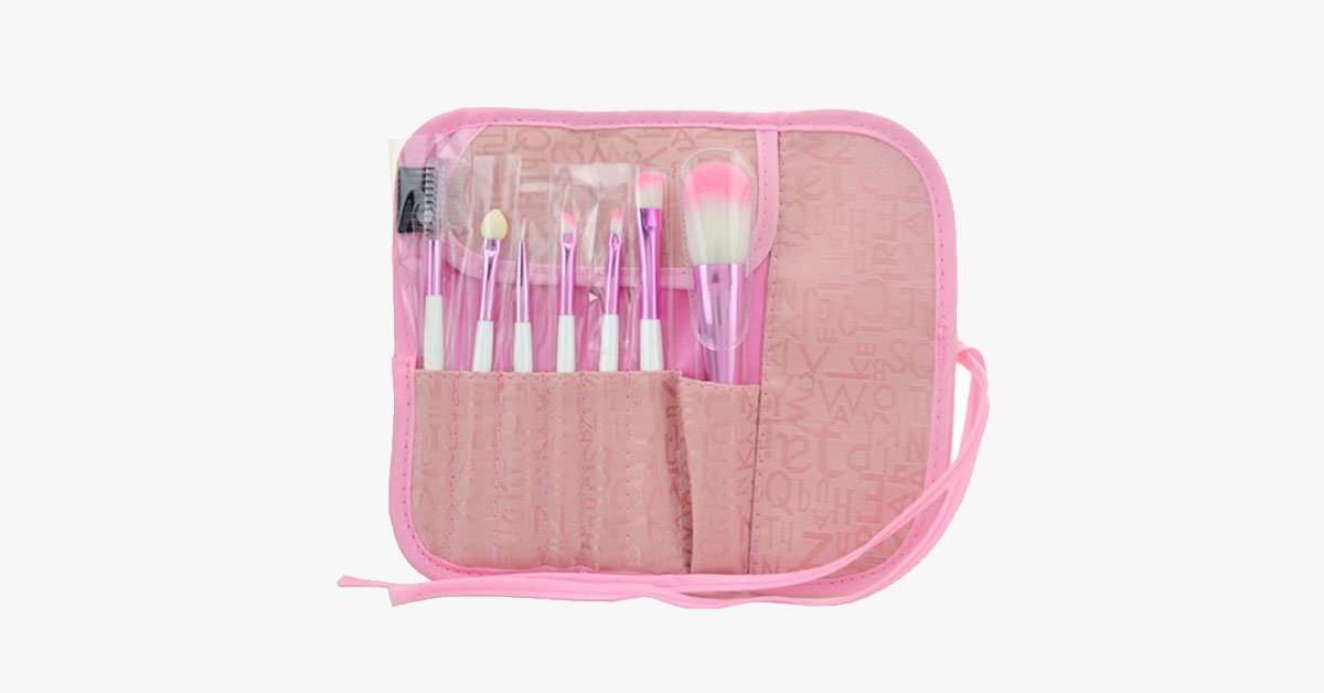 BowLift | 7-piece pink brush set – makeup brushes for a flawless look