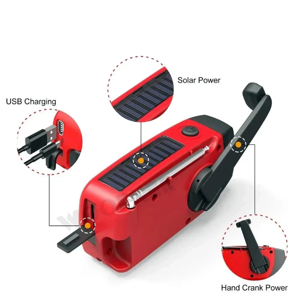 BowLift | All-in-One Emergency Radio with Solar Power & Power Bank – Be Prepared Anytime, Anywhere