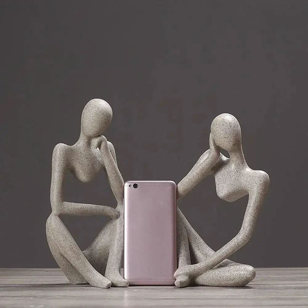 BowLift | Abstract Thinker Resin Sculpture – Home Decor