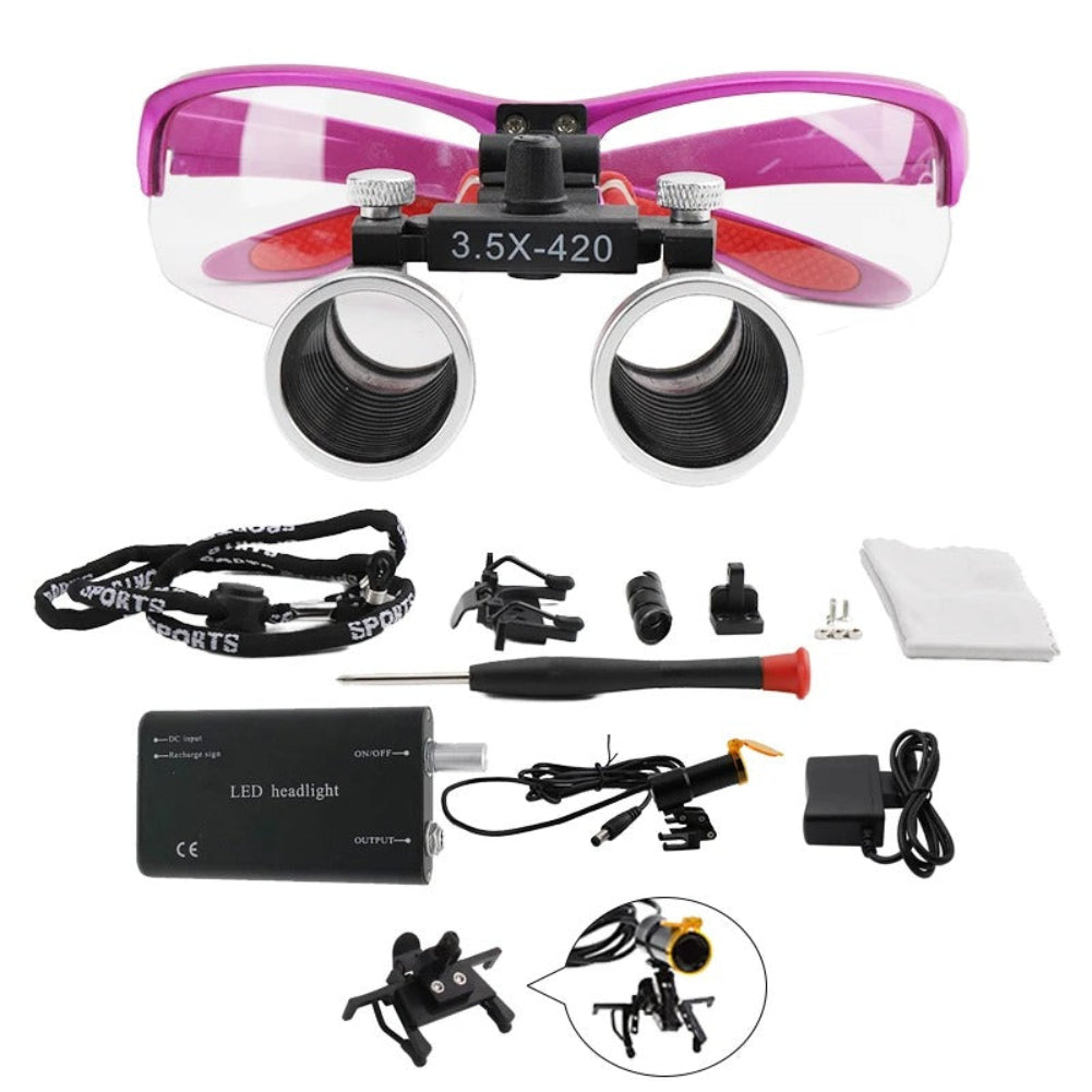 BowLift | Dental Loupes Magnifier with & LED Headlight for Precision Work