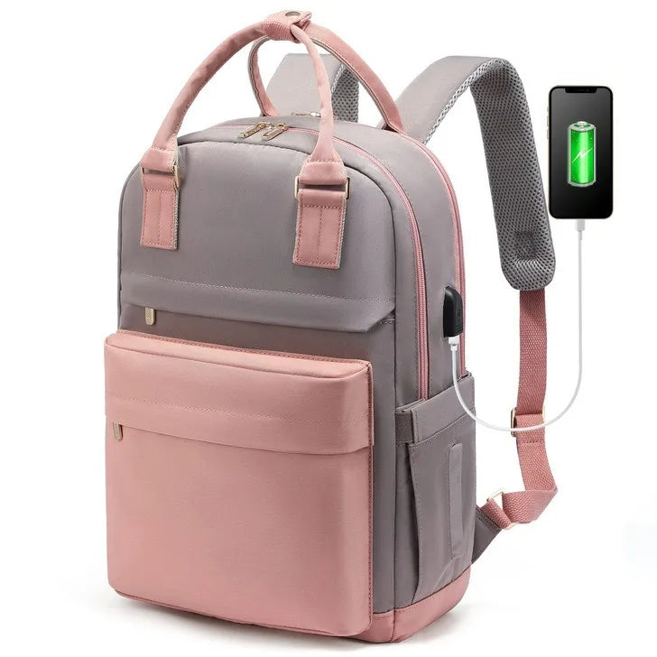 BowLift | Women’s Waterproof Laptop Backpack with USB Charging – Stylish 17-Inch Work, School & Travel Bag