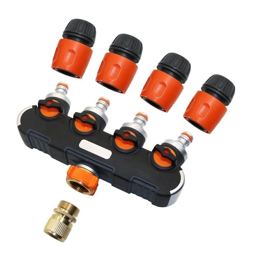 BowLift | 4-way Garden Hose Faucet Splitter Connector