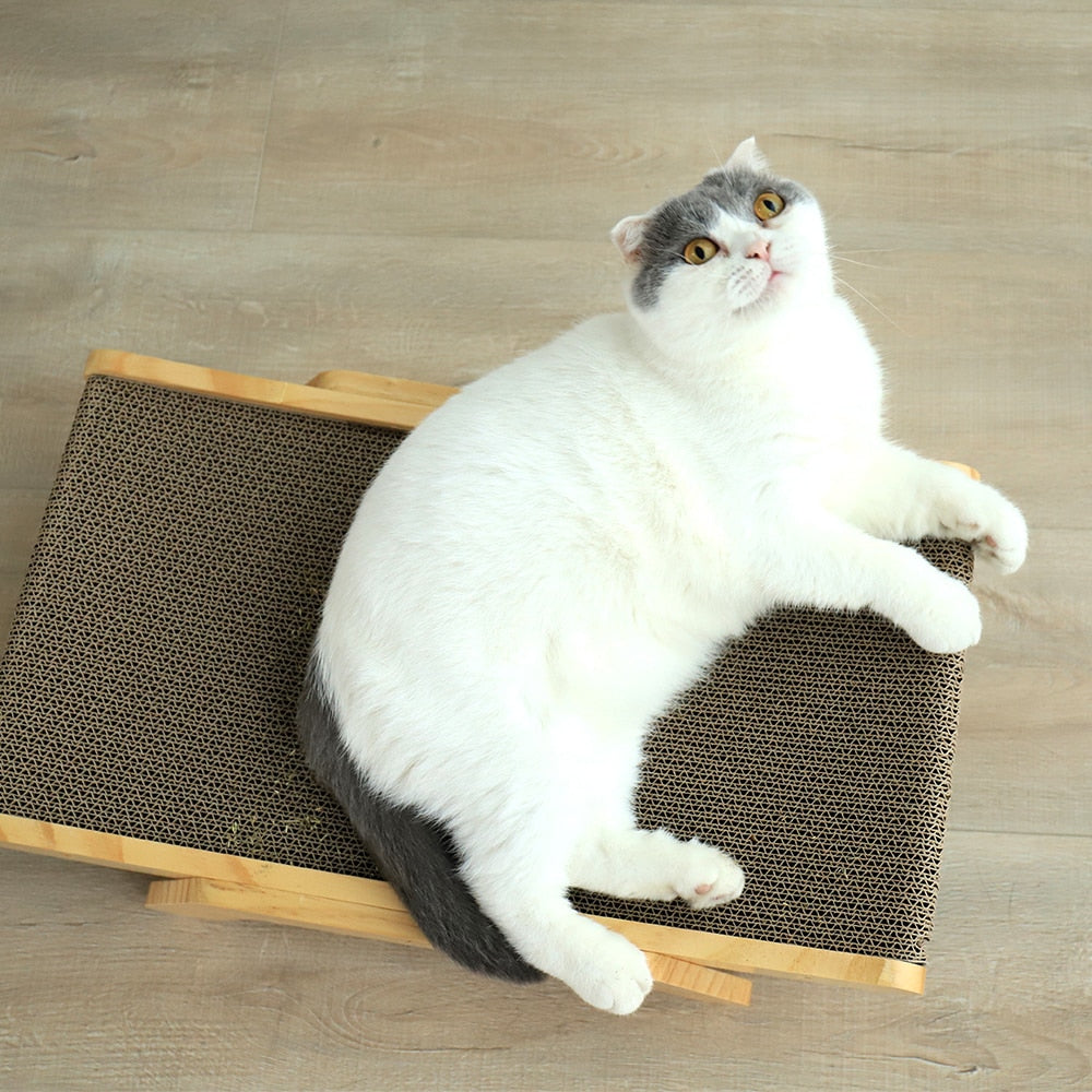 BowLift | Cat Scratcher Wooden Adjustable Lounger
